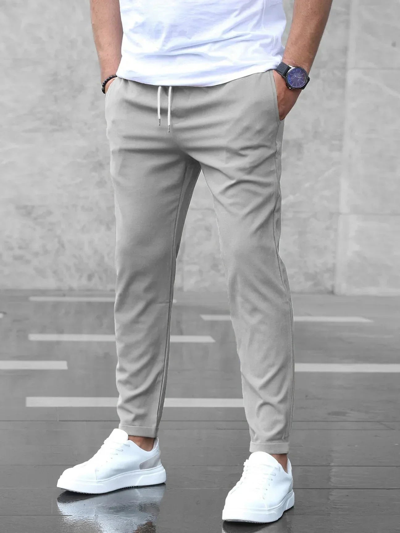 Street-wave Men's All Day Comfort Classic Fit Trousers for Casual and Business Wear