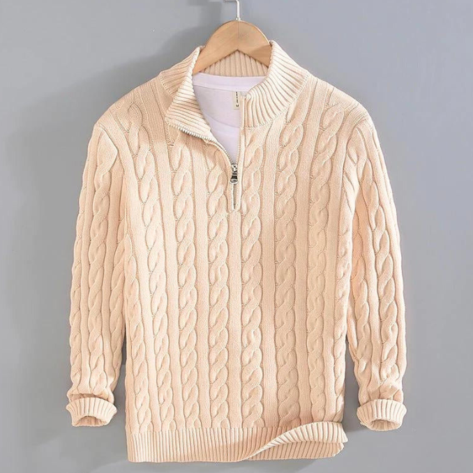 Mens Cable Knit Sweater By Street Wave Timeless Style And Cozy Warmth For Everyday Wear