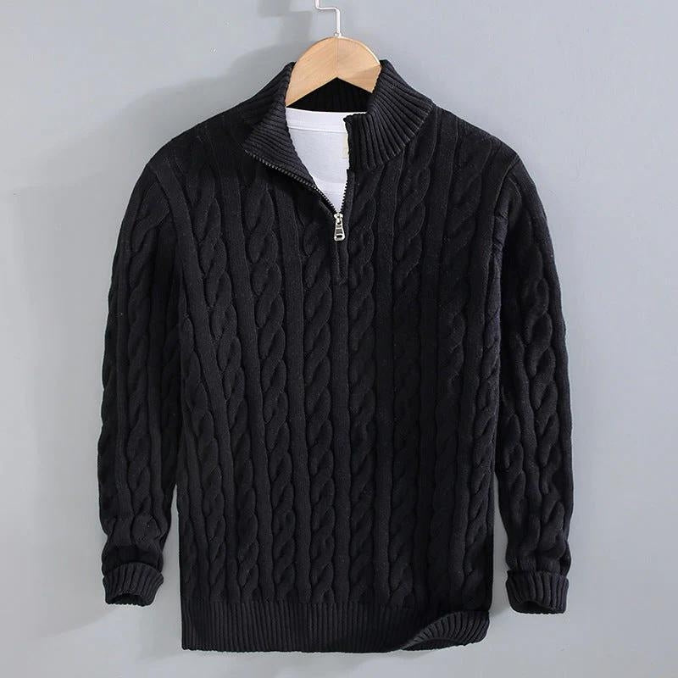 Mens Cable Knit Sweater By Street Wave Timeless Style And Cozy Warmth For Everyday Wear