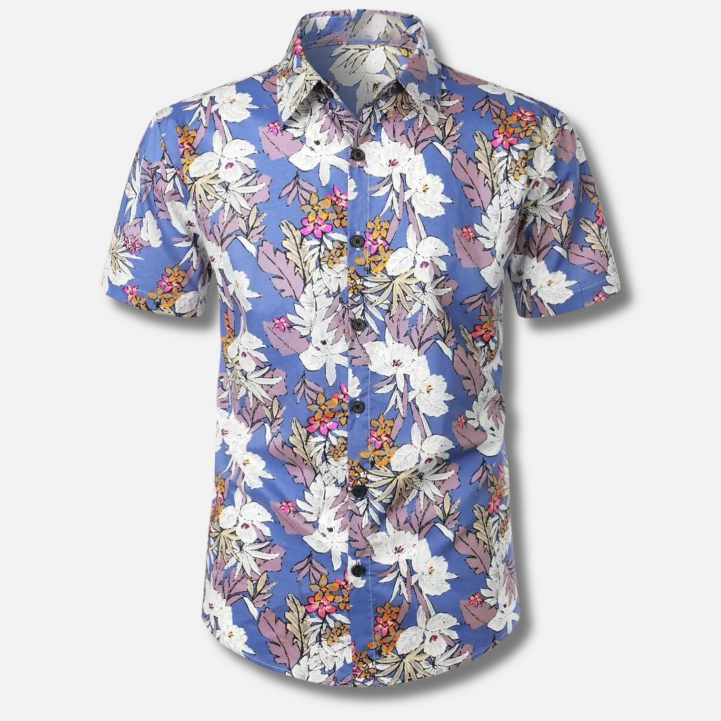 Hawaiian Shirt For Men Breathable Tropical Print Island Vibe Street Wave Vacation Wear