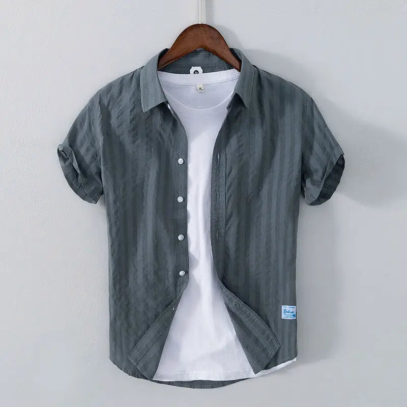 Cotton Summer Shirt Jaromir By Streetwave For Men, Classic Fit, Breathable Lightweight Comfort