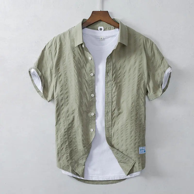Cotton Summer Shirt Jaromir By Streetwave For Men, Classic Fit, Breathable Lightweight Comfort