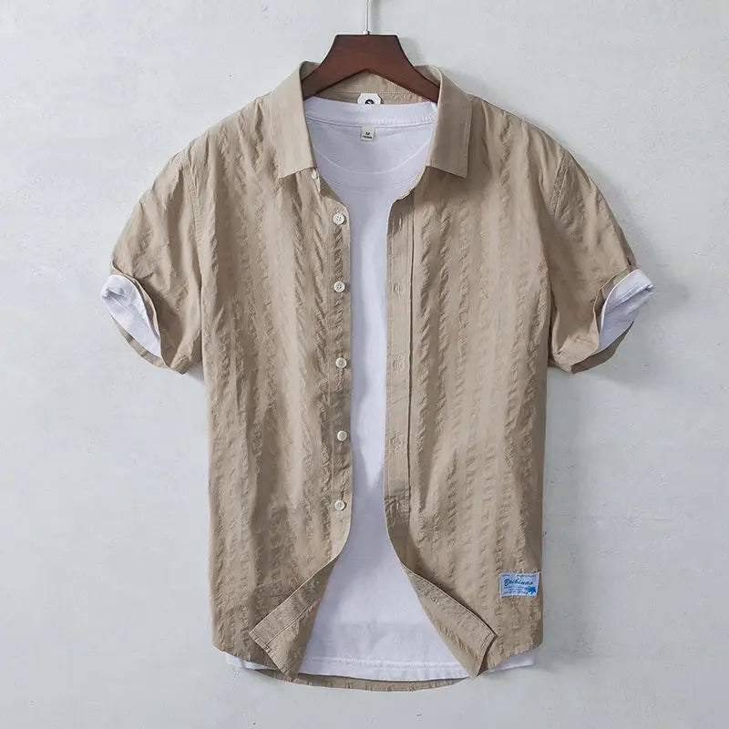 Cotton Summer Shirt Jaromir By Streetwave For Men, Classic Fit, Breathable Lightweight Comfort