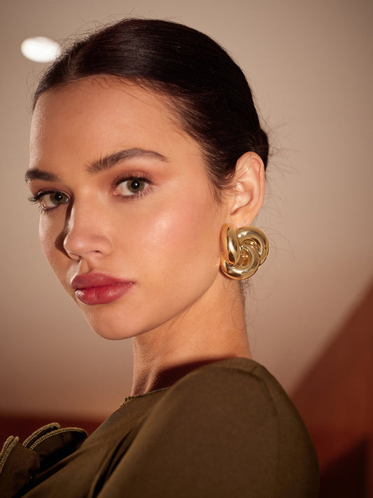 Knotted Gold Ear Cuff - Street-Wave