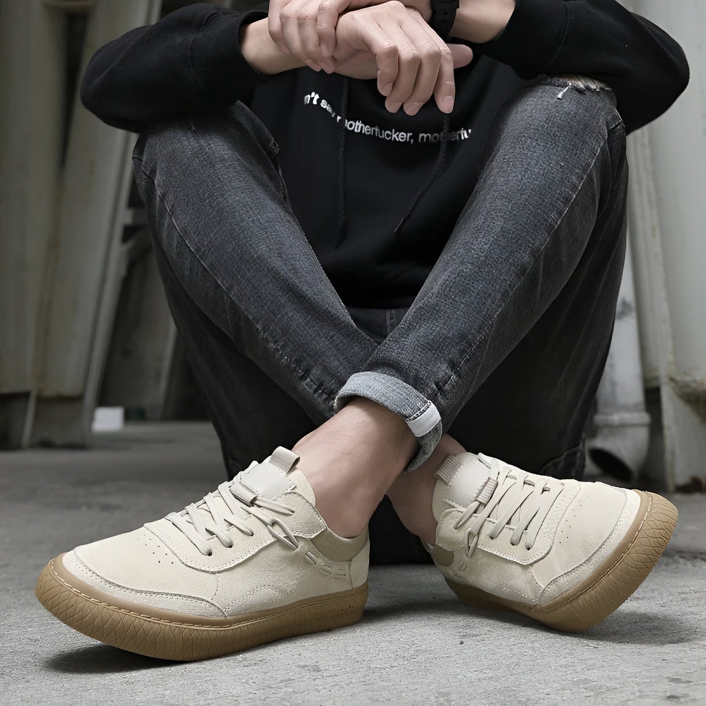 Street Wave Maxon Casual Suede Sneakers For Men With Orthotic Comfort And Timeless Style