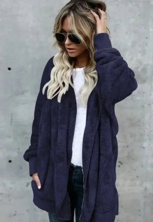 Street-wave Teddy Fleece Jacket Women Warm Cozy Comfort With Elegant Style For Cold Days Outdoors
