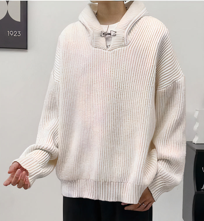 Nicolai Vintage Knit Hoodie for Men Premium Cozy Comfort Warmth and Retro Charm Appeal