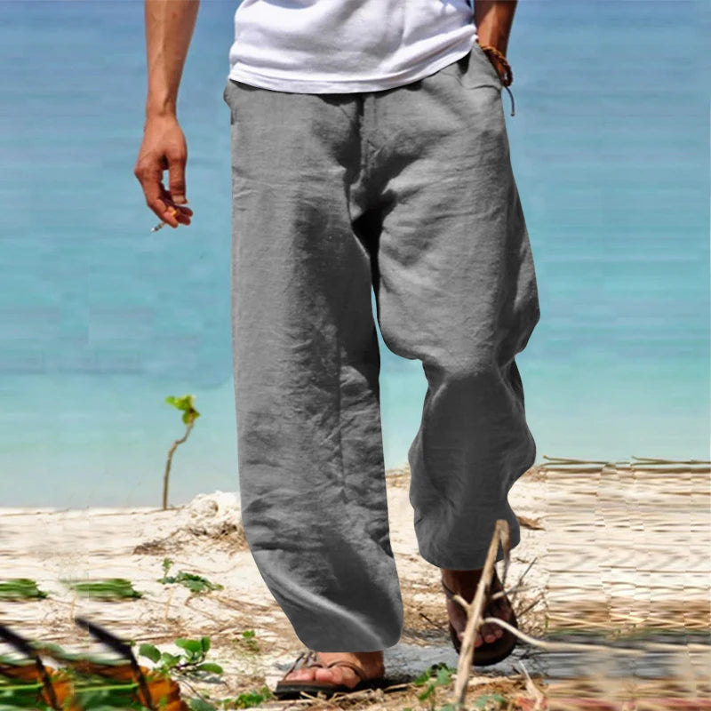 Street-Wave Men's Lightweight Breathable Summer Pants for Beach and Everyday Comfort