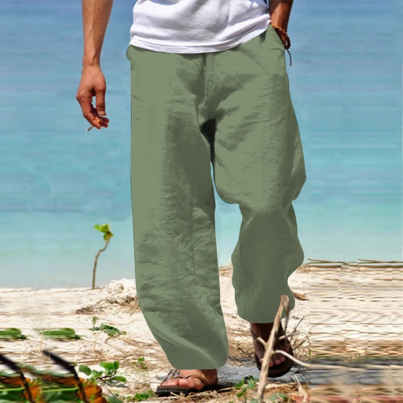 Street-Wave Men's Lightweight Breathable Summer Pants for Beach and Everyday Comfort