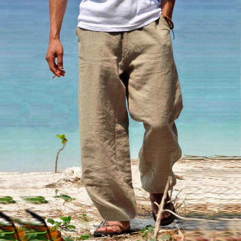 Street-Wave Men's Lightweight Breathable Summer Pants for Beach and Everyday Comfort