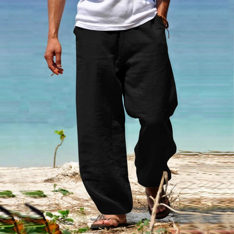 Street-Wave Men's Lightweight Breathable Summer Pants for Beach and Everyday Comfort