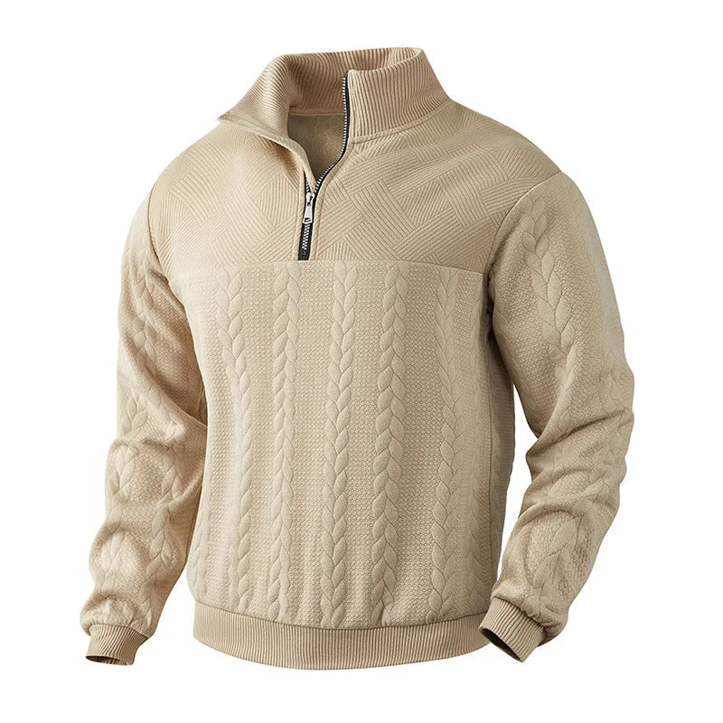 Streetwave Men's Cable Knit Sweater Cozy Warmth For Winter Soft Comfort Everyday Style