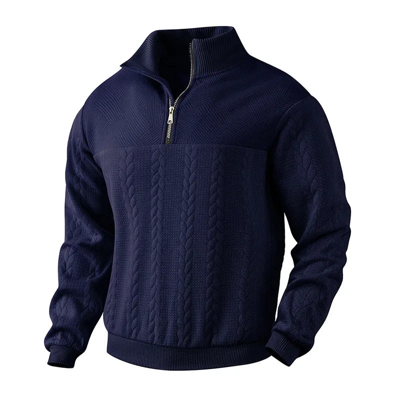 Streetwave Men's Cable Knit Sweater Cozy Warmth For Winter Soft Comfort Everyday Style