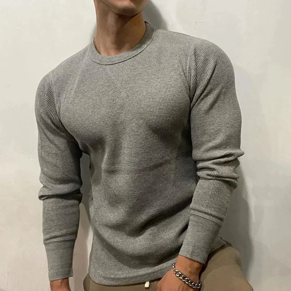 Welbert Slim-Fit Mens Pullover Knit Sweater For Men Soft Breathable Fabric Everyday Style