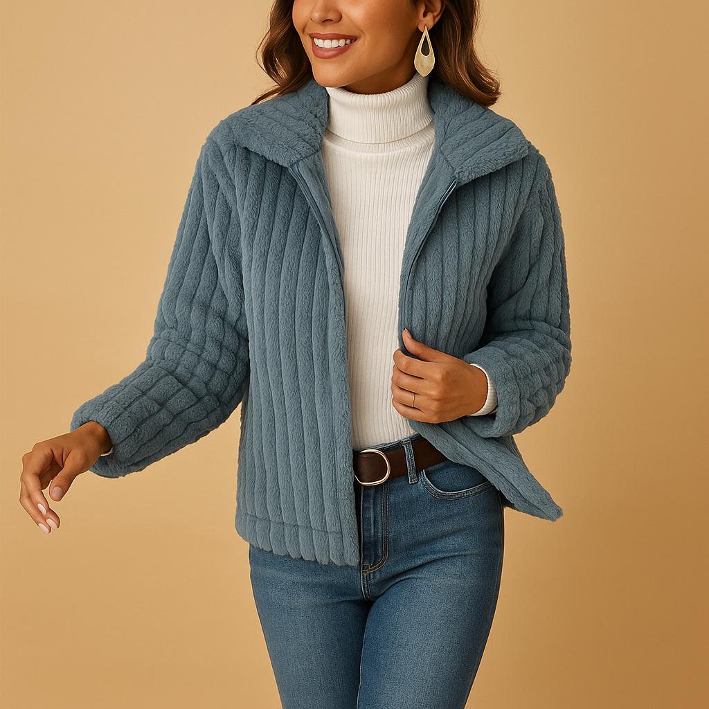 Streetwave Isabelle Fleece Jacket For Women Stand Collar Warmth And Cozy Comfort Everyday