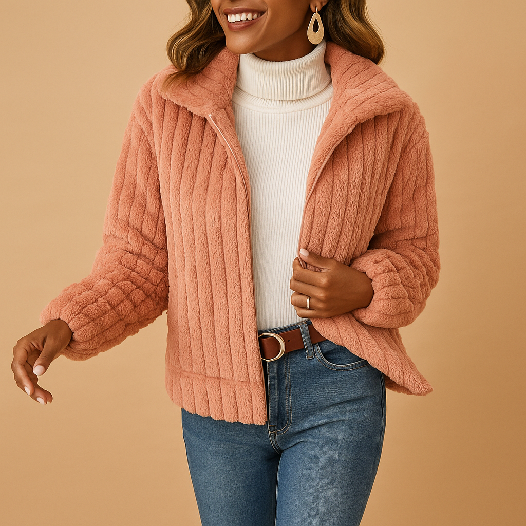 Streetwave Isabelle Fleece Jacket For Women Stand Collar Warmth And Cozy Comfort Everyday