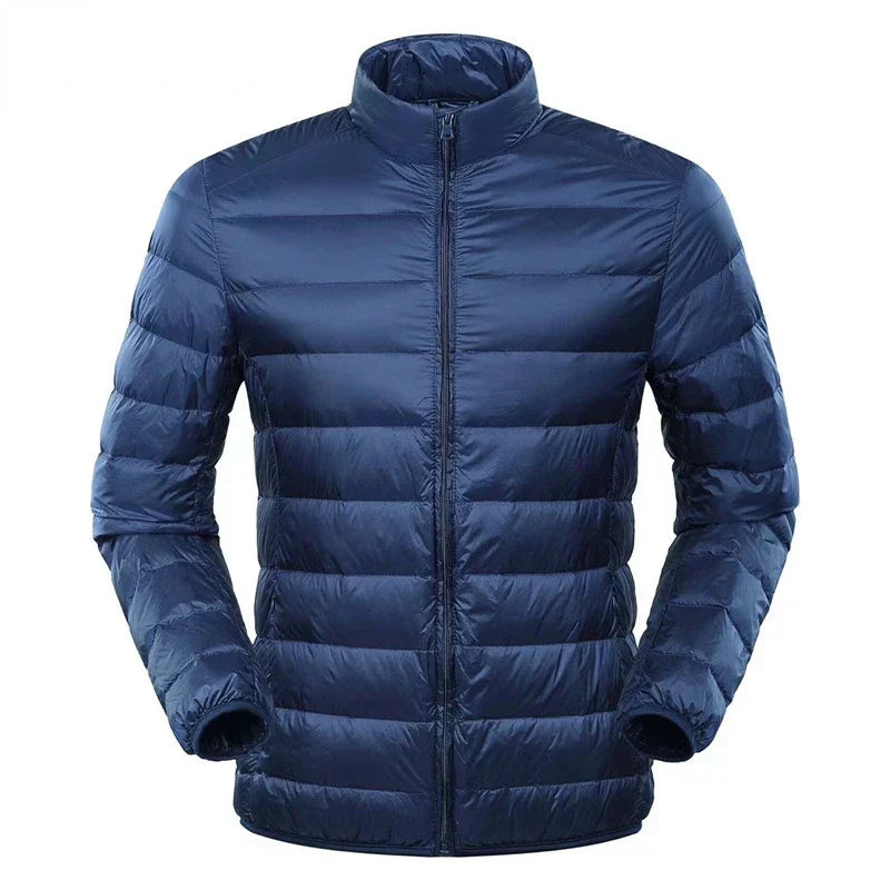 Leon Men's Ultra Light Down Jacket By Street-Wave Windproof Warmth For Cold Weather Outdoor And Casual Wear