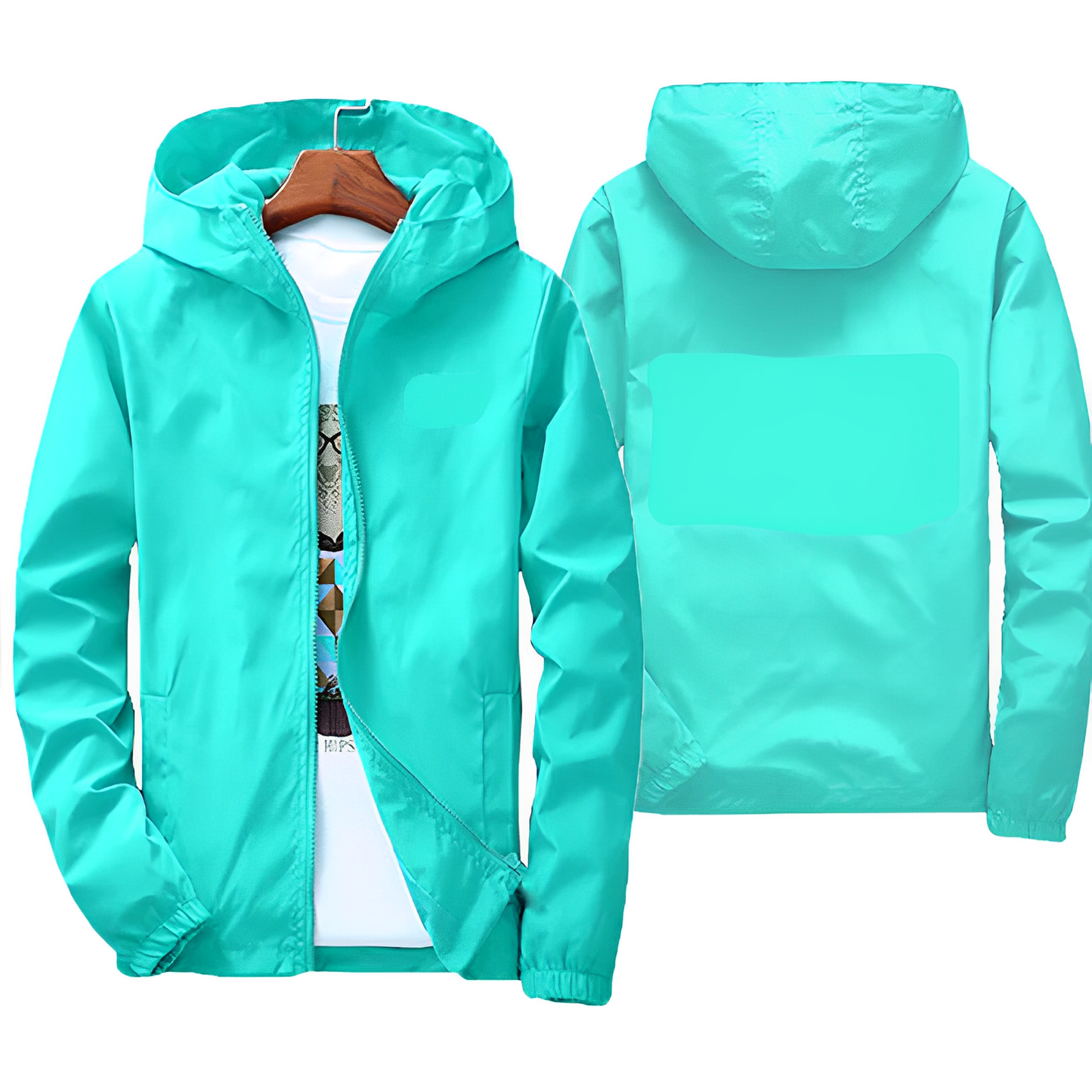 Street Wave Windbreaker Jacket For Men Warm Water Resistant Everyday All Weather Outerwear