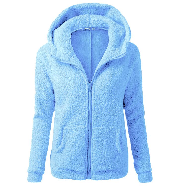 Street-wave Pink Fleece Zip Hoodie Jacket For Women - Soft Warmth, Cozy And Versatile
