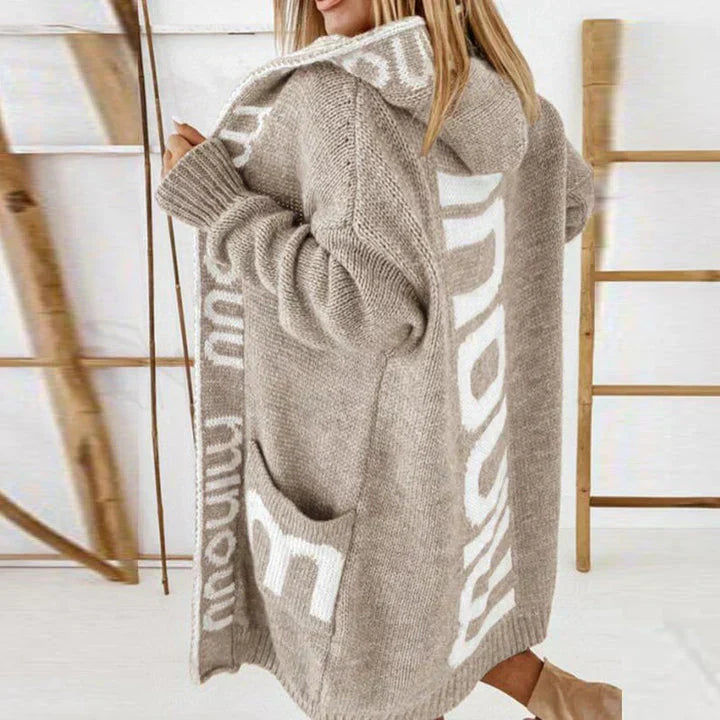 Street-wave Soft Cardigan for Women Cozy Warmth and Trendy Autumn Look Perfect for Cold Days
