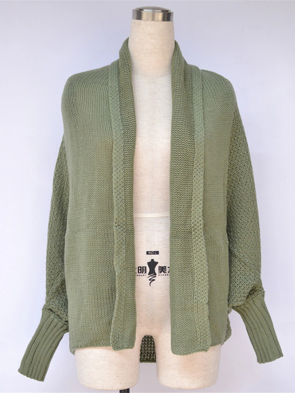 Street-wave Batwing Vest For Women Cozy Warmth Stylish Layering Knit Cardigan Everyday Wear