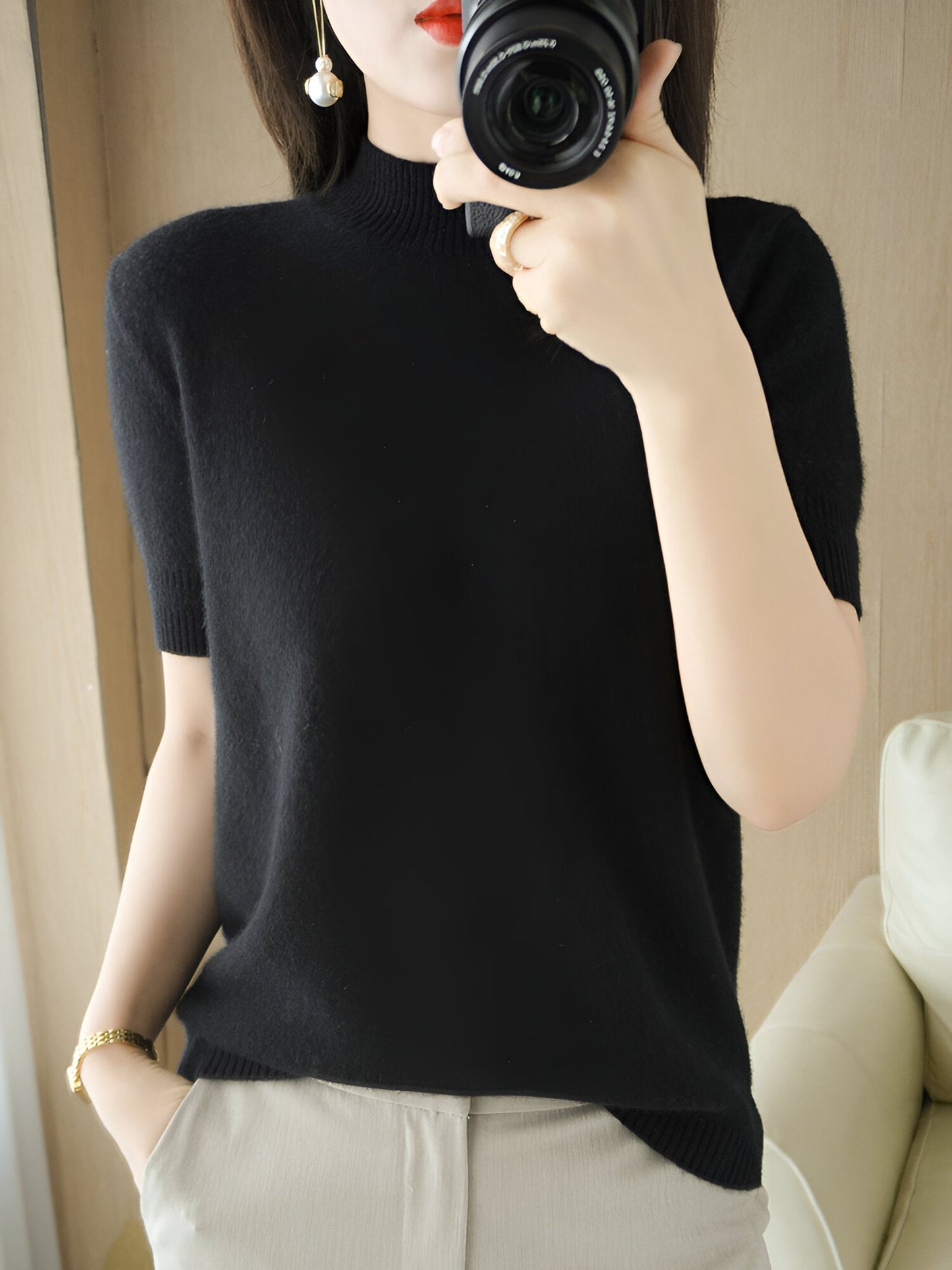 Ingmar Black Knit Sweater For Casual Elegance And All Day Comfort By Street-wave Womens Fashion