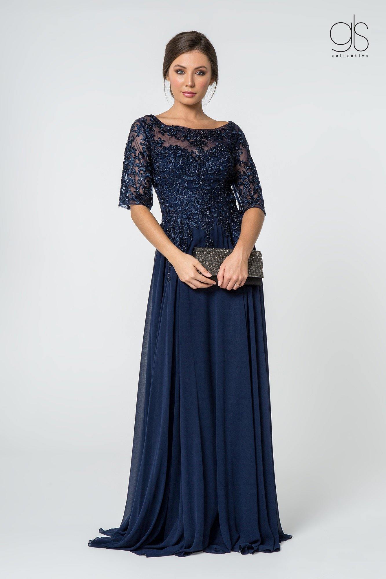Street Wave Embroidered Chiffon Mother Of The Bride Dress