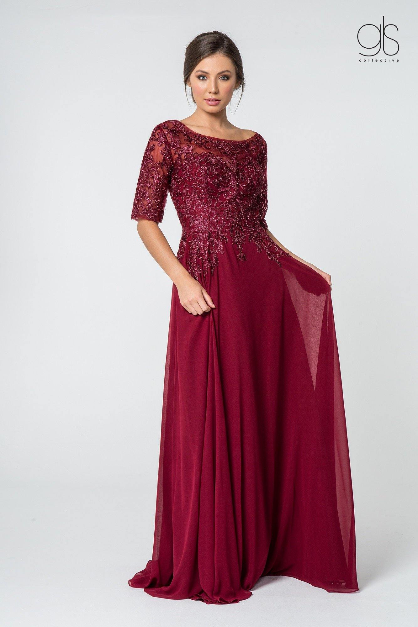 Street Wave Embroidered Chiffon Mother Of The Bride Dress