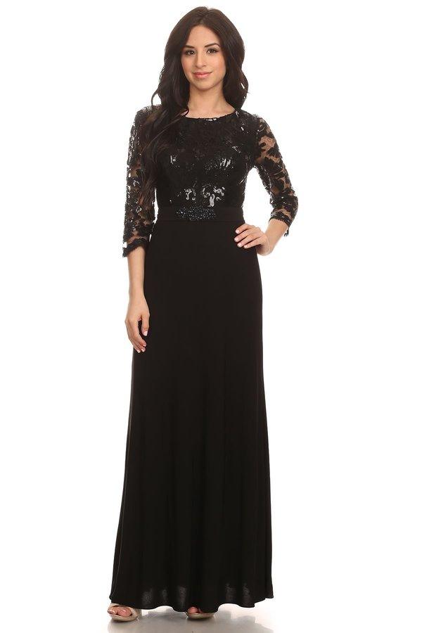 Street Wave Elegant Sequin Gown For Mother Of The Bride