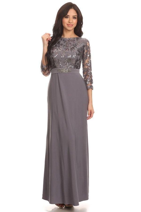 Street Wave Elegant Sequin Gown For Mother Of The Bride