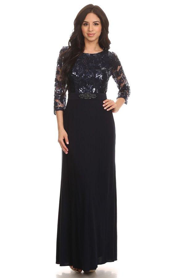 Street Wave Elegant Sequin Gown For Mother Of The Bride