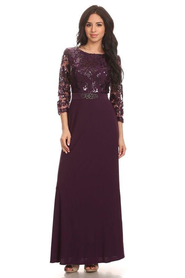 Street Wave Elegant Sequin Gown For Mother Of The Bride