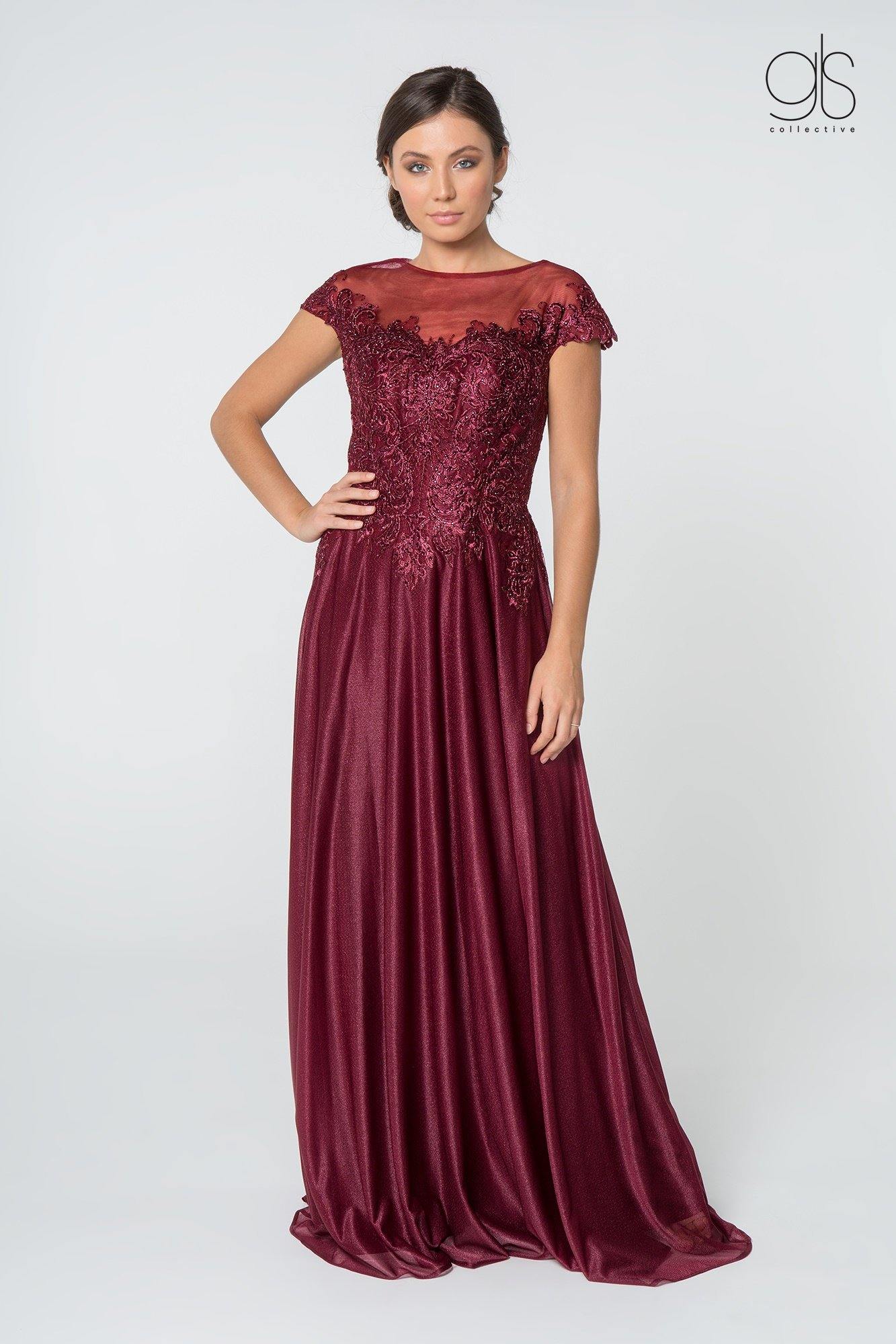 Mother Of The Bride Dress Lace Chiffon Gown Street-Wave