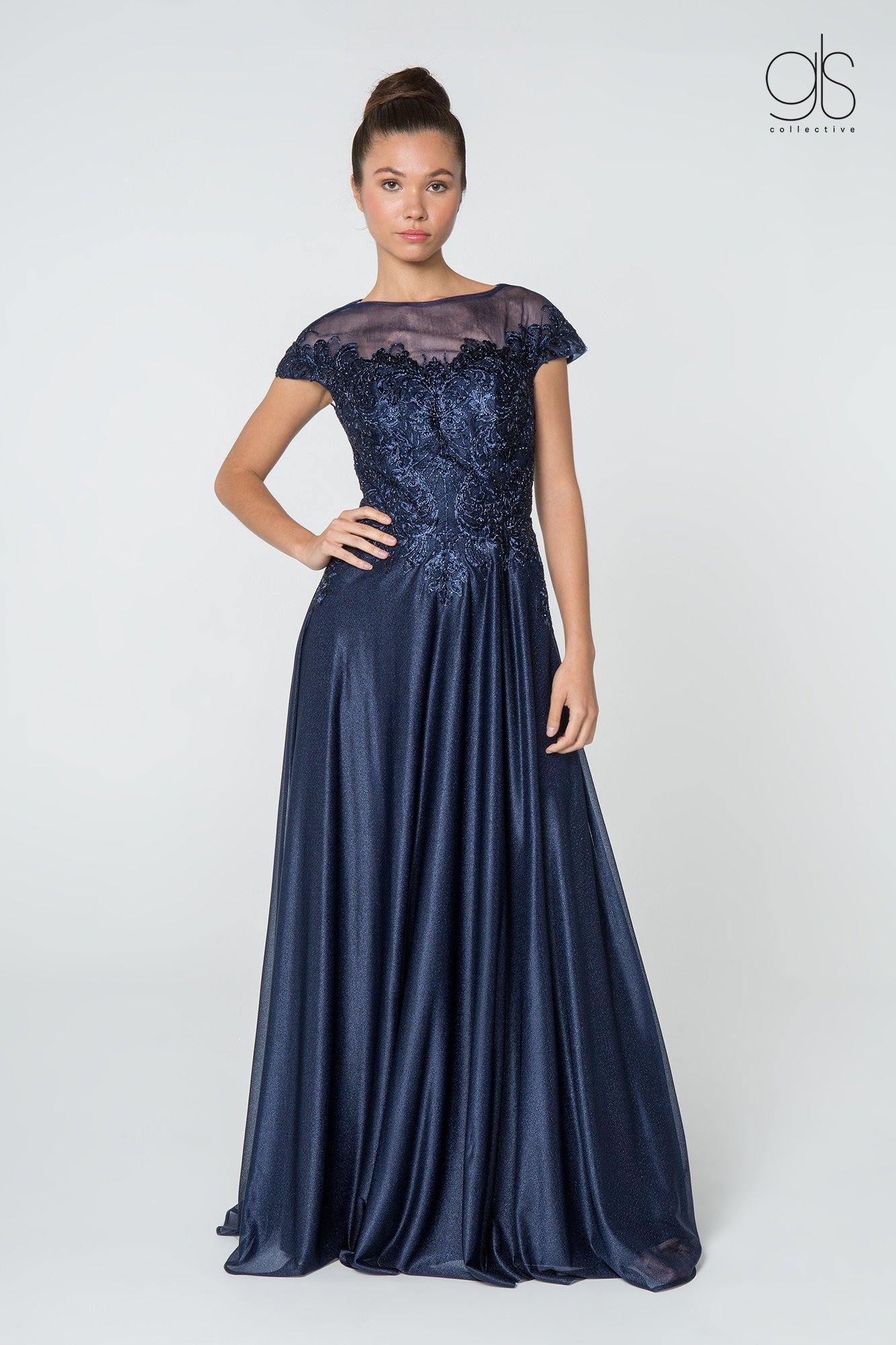 Mother Of The Bride Dress Lace Chiffon Gown Street-Wave