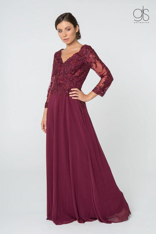 Formal Long Sleeve Mother of the Bride Chiffon Dress Sale - Street-Wave