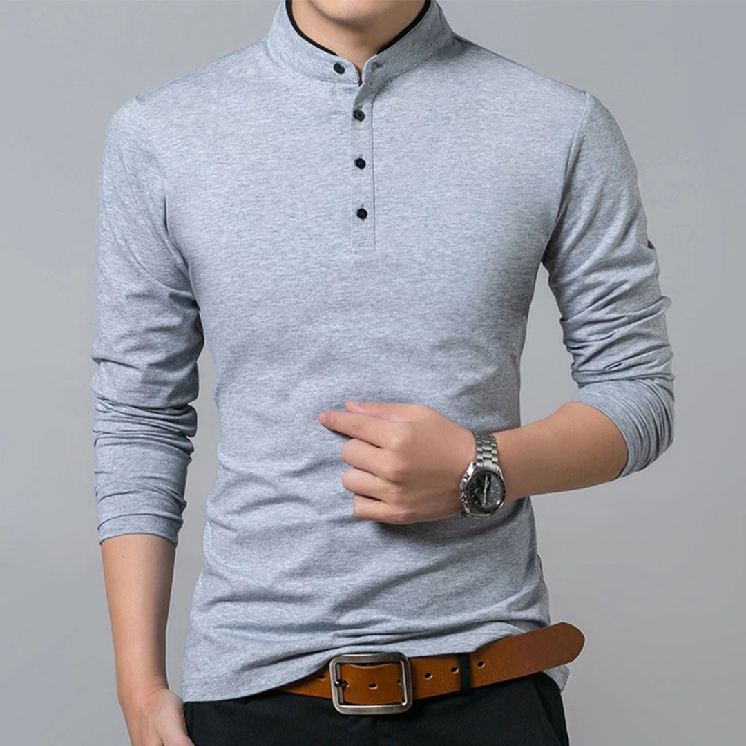 Ronner Men's Long Sleeve Summer Shirt Luxurious Breathable Comfort For Modern Gentlemen