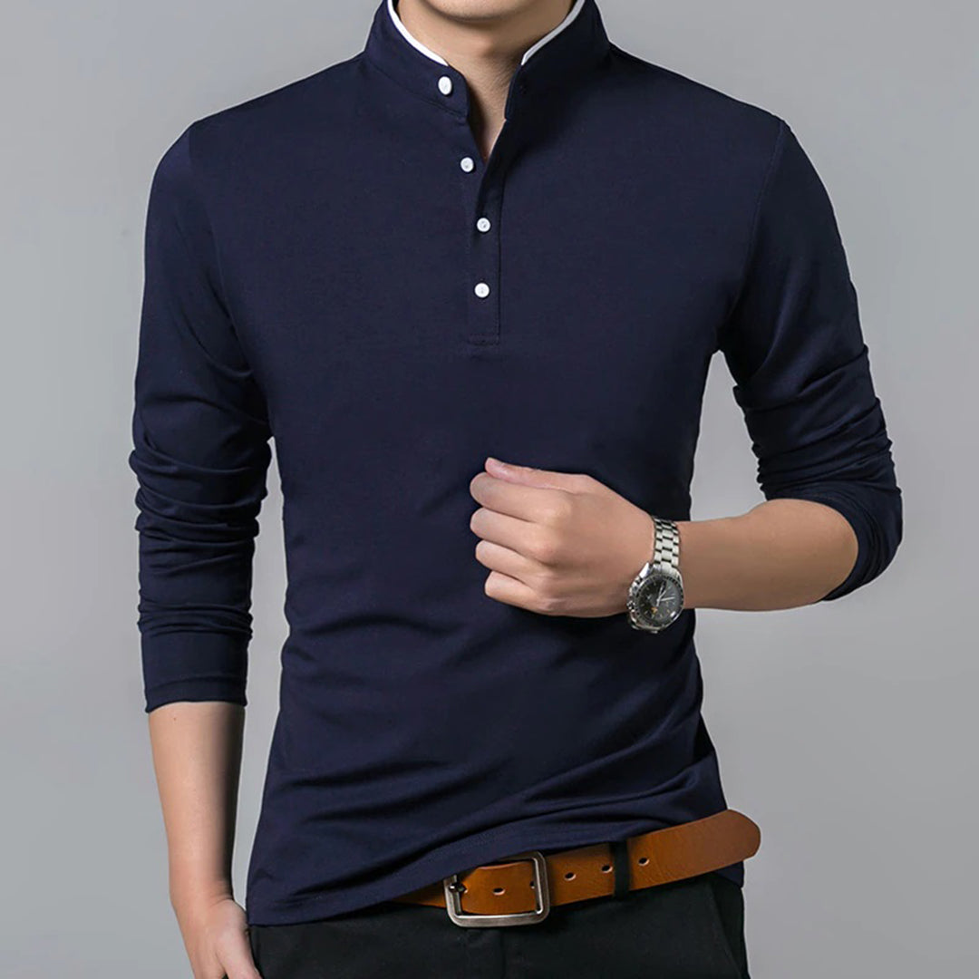 Ronner Men's Long Sleeve Summer Shirt Luxurious Breathable Comfort For Modern Gentlemen