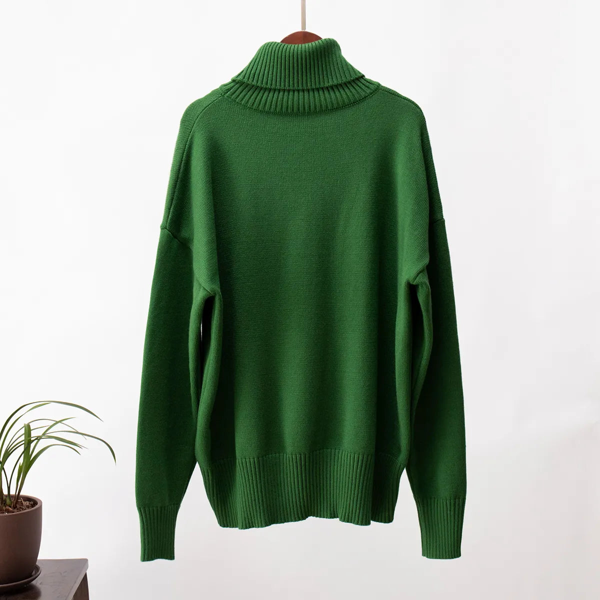 Street-wave Womens Oversized Turtleneck Knit Sweater For Cozy Everyday Comfort And Style