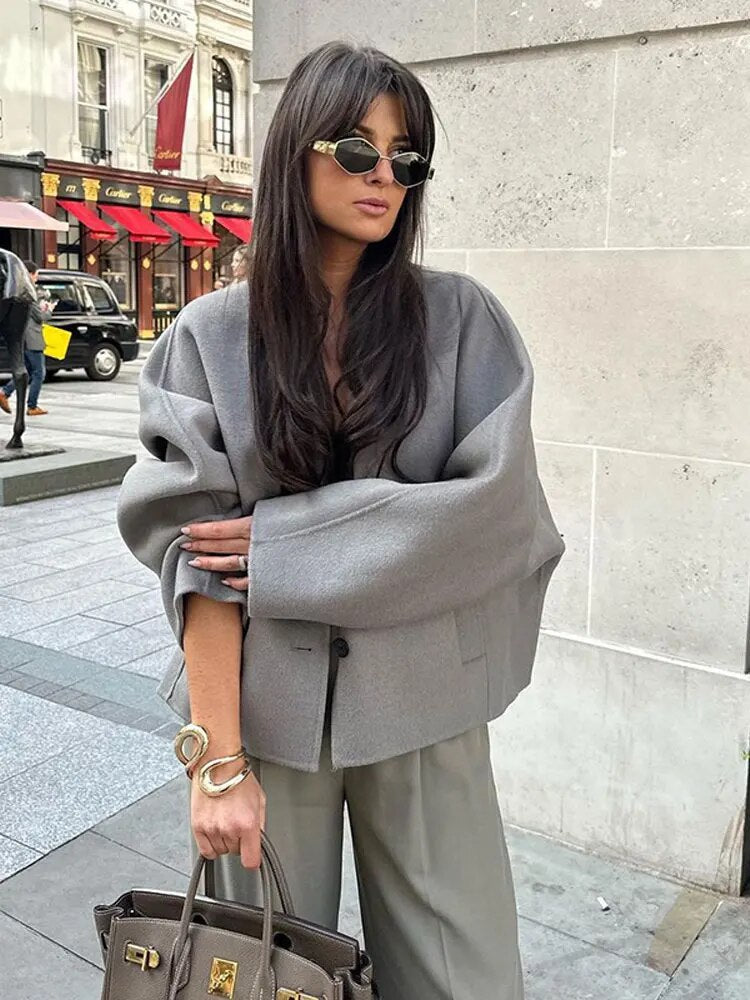Streetwave Wool Blend Jacket For Women Versatile Timeless Chic Everyday Comfort Wardrobe Essential