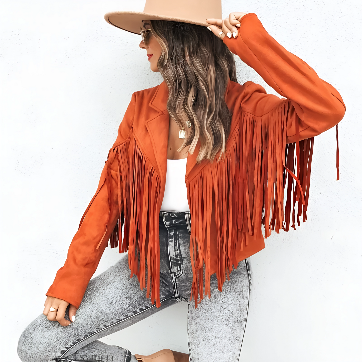 Street-Wave Fringe Jacket For Women Versatile Chic Outerwear With Statement Fringe Detailing