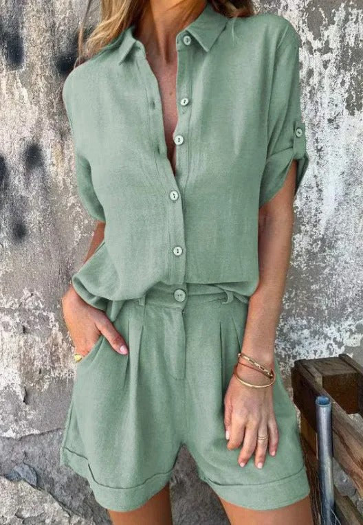 Breathable Wrinkle Resistant Summer Set Olivia By Street Wave For Women