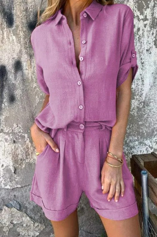 Breathable Wrinkle Resistant Summer Set Olivia By Street Wave For Women