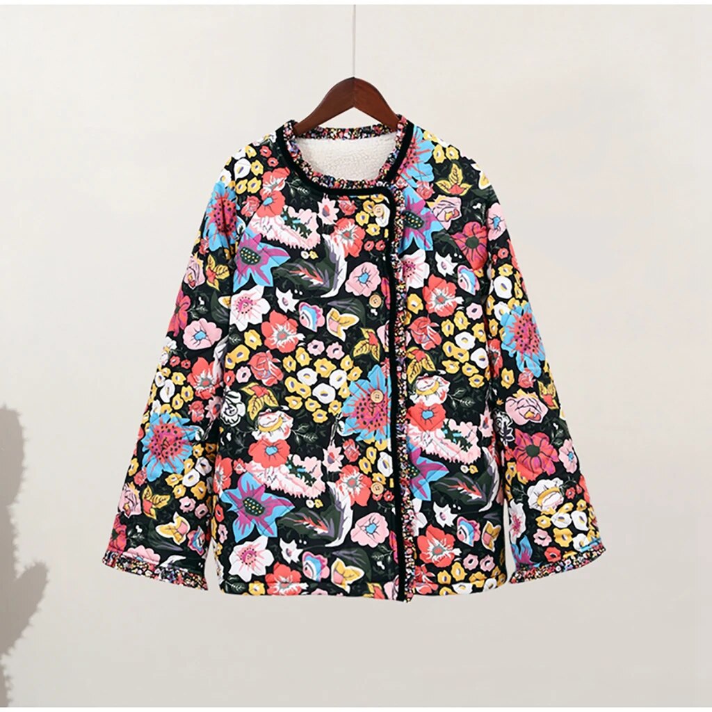 Street-wave Floral Blazer For Women Elegant Flower Pattern Jacket Elevate Your Style
