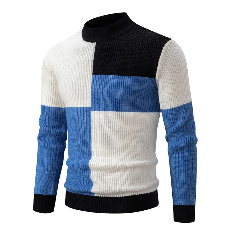 Street-Wave Men's Wool Blend Knit Pullover Unique Design For Everyday Warmth And Comfort