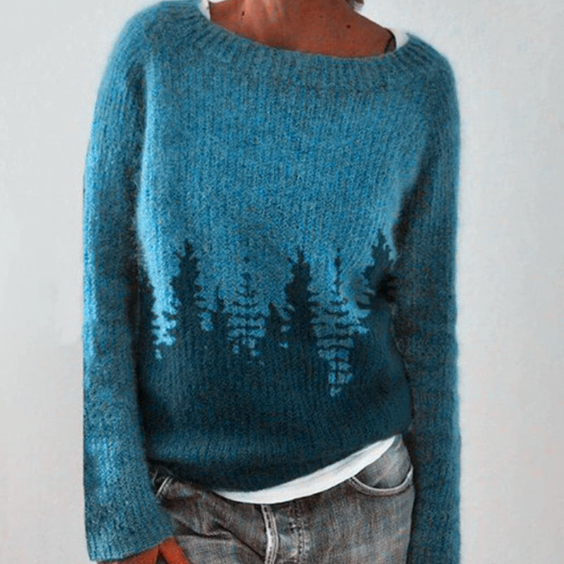 Street Wave Cozy Nordic Knit Sweater For Winter Colorful Pattern Pullover For Cold Weather Fans