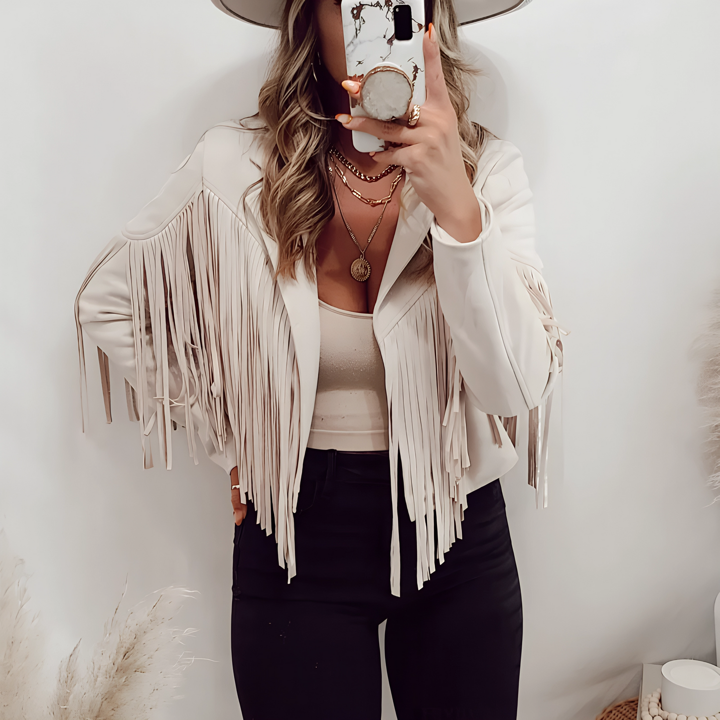 Street-Wave Fringe Jacket For Women Versatile Chic Outerwear With Statement Fringe Detailing