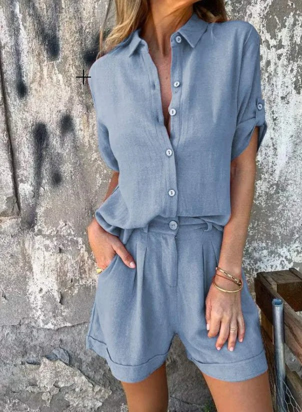 Breathable Wrinkle Resistant Summer Set Olivia By Street Wave For Women