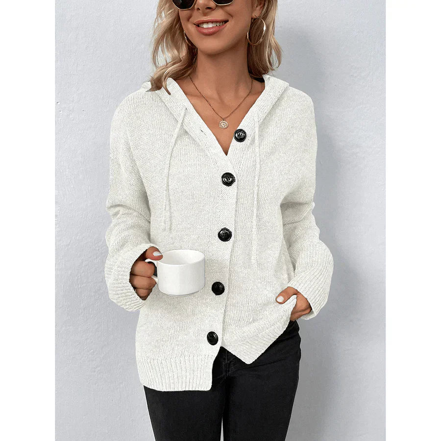 Street-Wave Women Down Hoodie Pullover Cardigan Knit For Cozy Warmth And Everyday Style