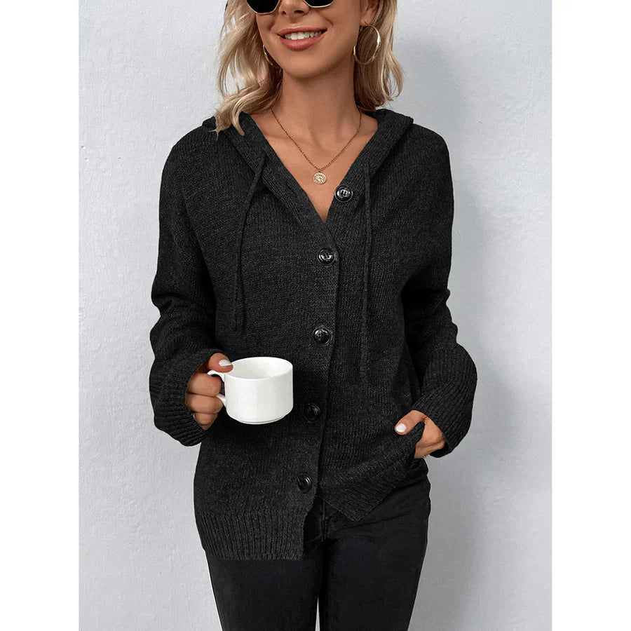 Street-Wave Women Down Hoodie Pullover Cardigan Knit For Cozy Warmth And Everyday Style