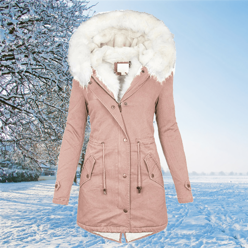 Street-Wave Women's Warm Winter Coat With Faux Fur Hood Parka Water-Resistant Insulated For Cold Weather